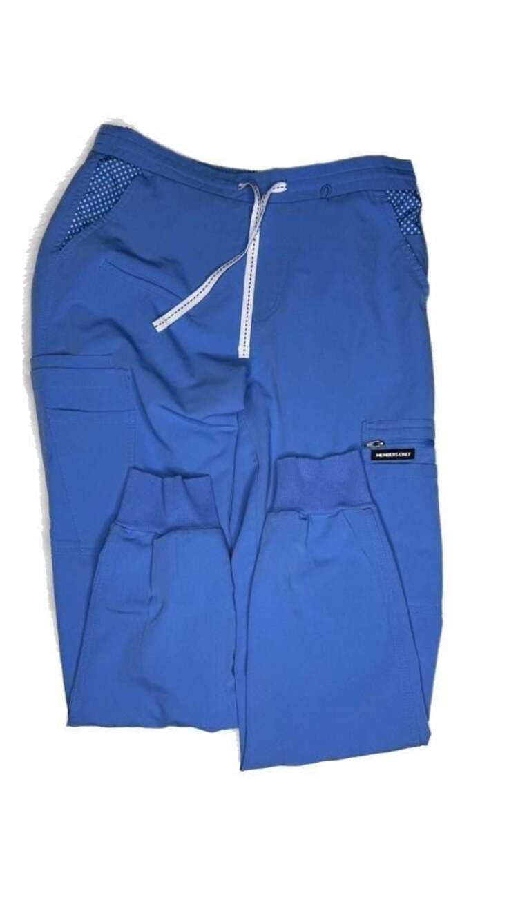Members Only Women's Drawstring Jogger Scrub Pants with Cargo Pockets
